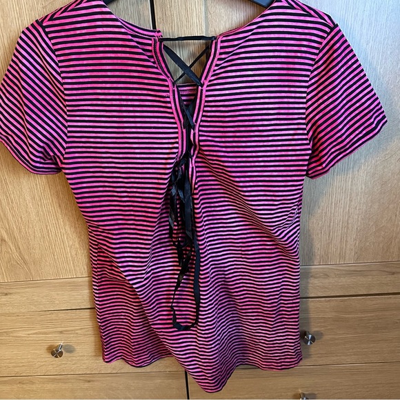 Brand New With Tags Israeli Brand Cassadi Pink Striped T-Shirt - Picture 8 of 16